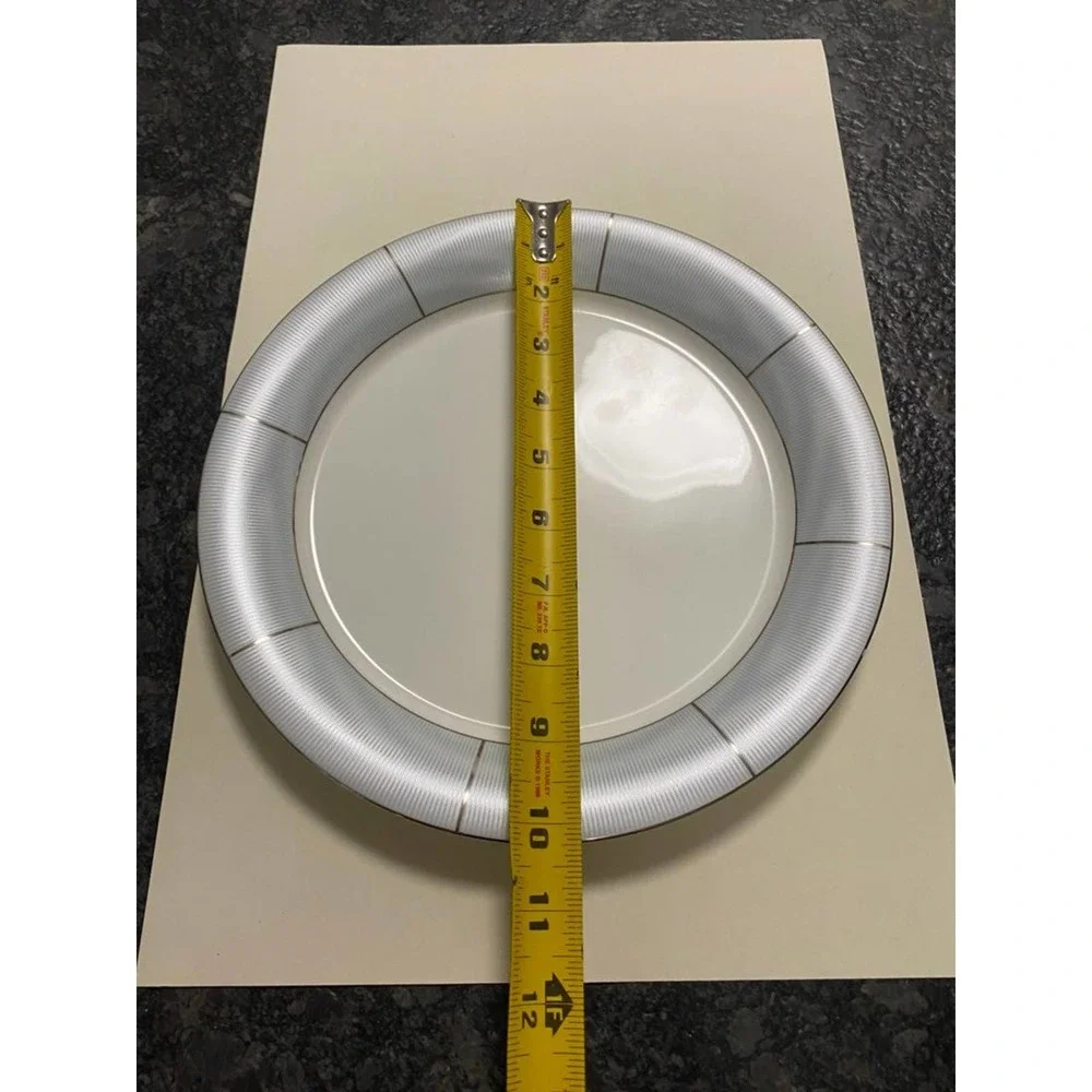 Silk Moire Ice Dinner Plate LAUREN‎ RALPH LAUREN